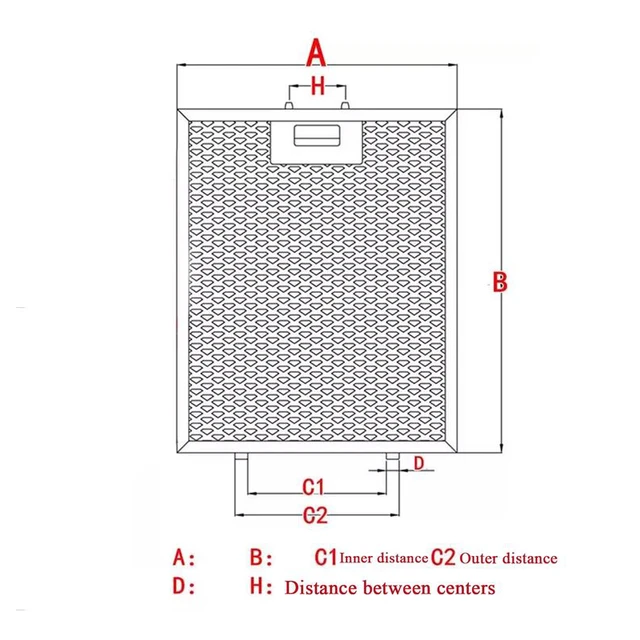 Cooker Hood Mesh Filter (Metal Grease Filter) range hood filter