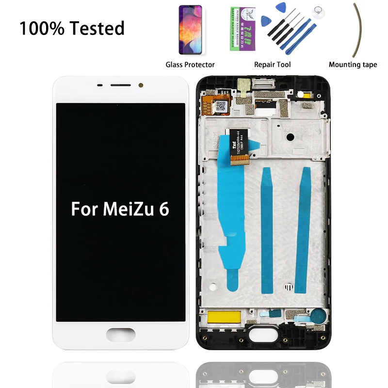 Оригинальный Для MEIZU M6 ЖК-дисплей сенсорный экран с рамкой дигитайзер замена M711H