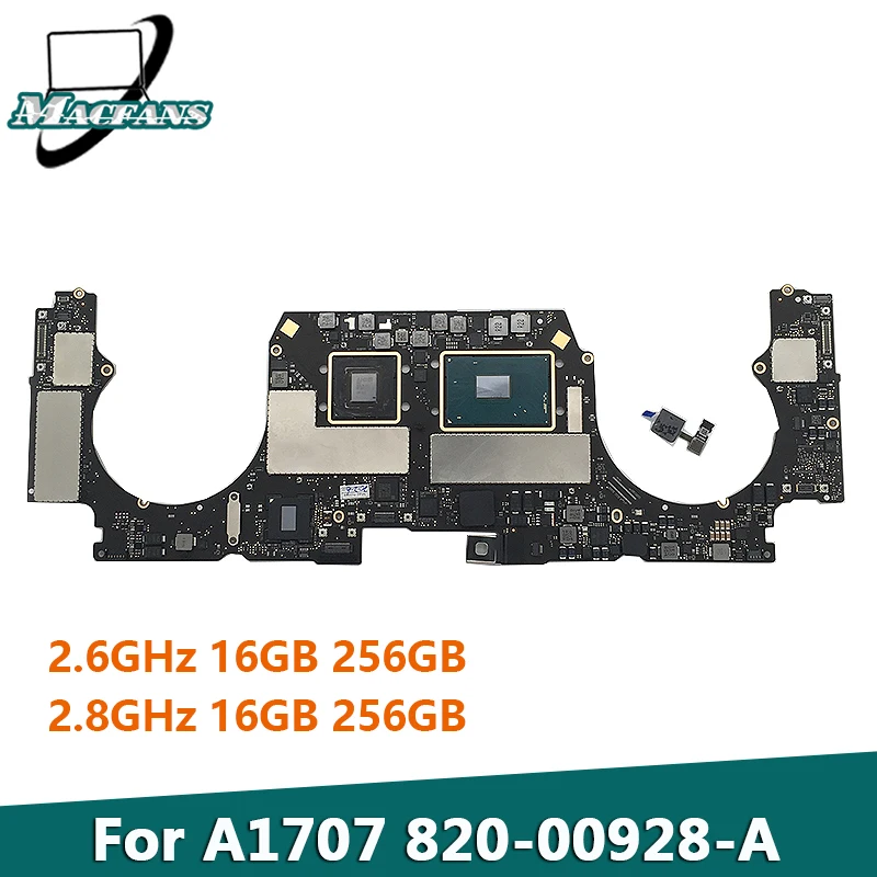 

Original A1707 Motherboard for MacBook Pro 15" A1707 Logic Board 820-00928-A 2.6G/2.8GHz 16G 256GB 820-00281-A 2016 2017