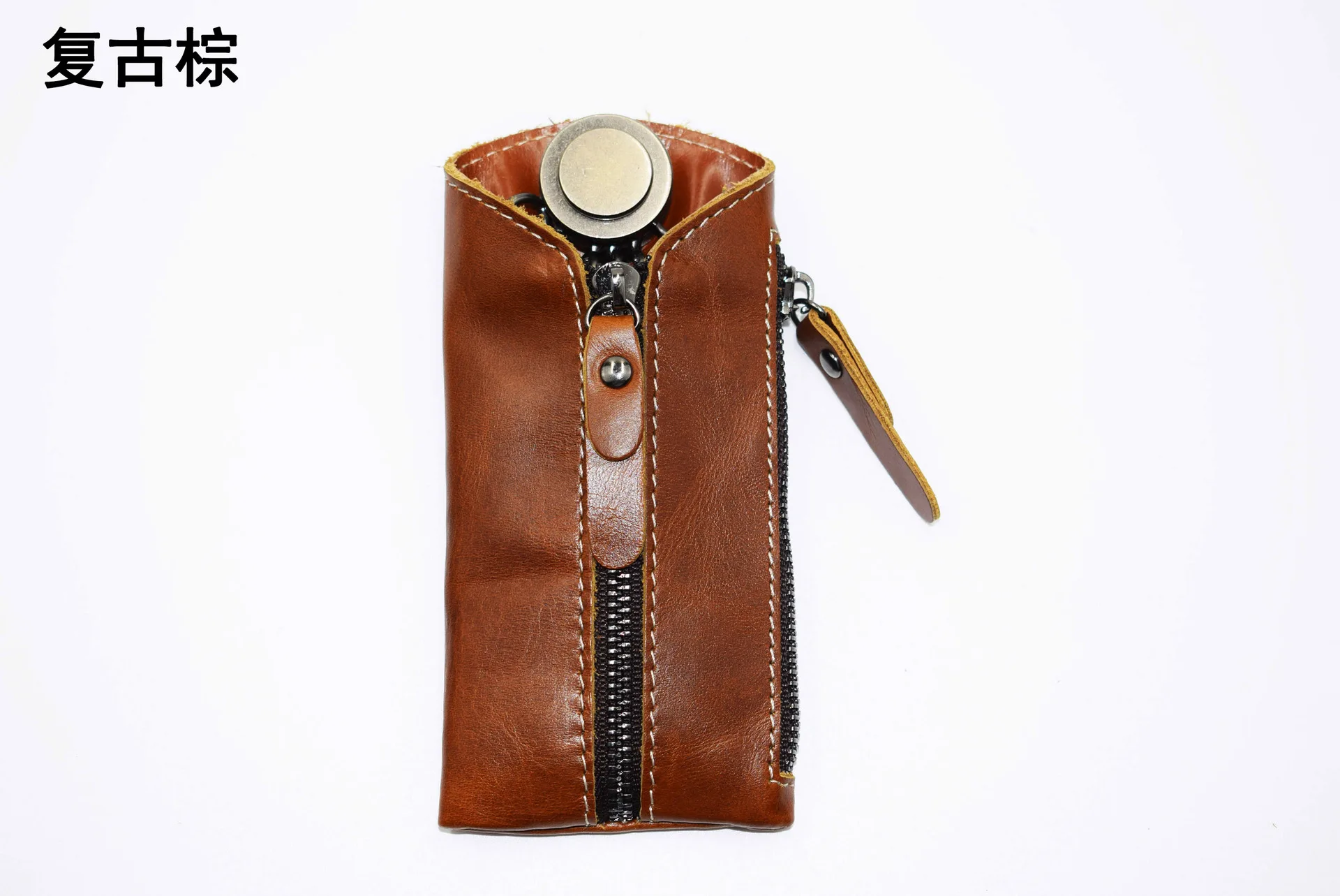Импортные товары, AliExpress, поставка товаров, масло, воск, кожа, Автомобильный ключ, сумка, мужская, женская, ретро, повседневная, многофункциональная сумка для ключей, Customi