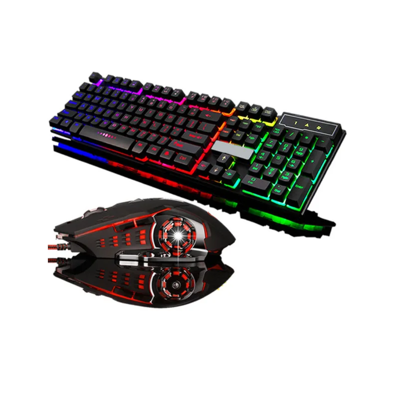 Wired Mechanical Keyboard Mouse Set Backlight 104 keys Macro definition