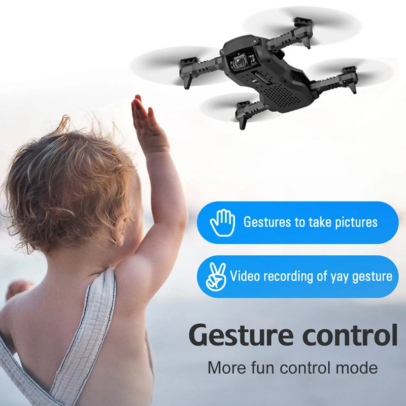 KEELEAD F62 MINI Drone Quadcopter 4K WIFI Wide Angle dual Camera Drone Gesture Control light flow positioning Folding RC dron