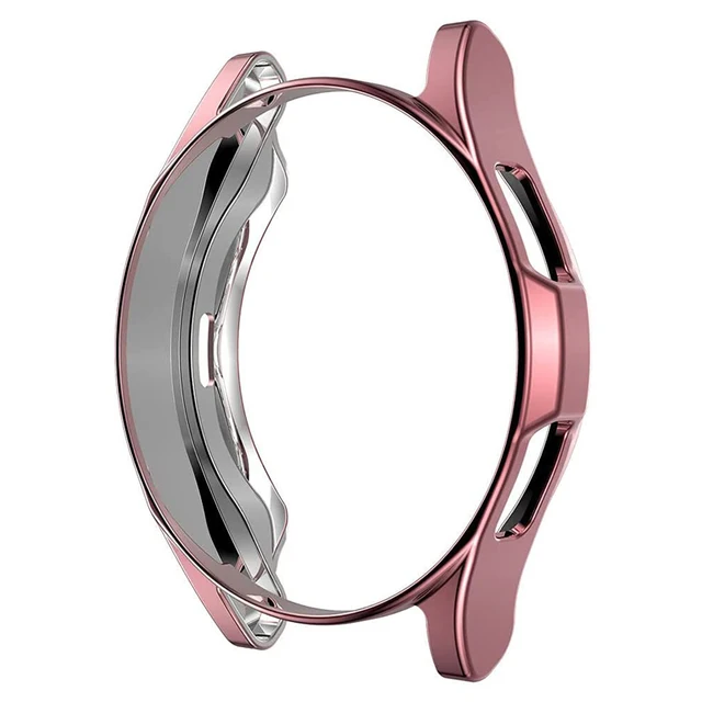 Funda de Tpu para Galaxy Watch 4,46mm 42mm,funda protectora de silicona para Samsung Galaxy Watch 4,Classic, Smart Watch Case Pink