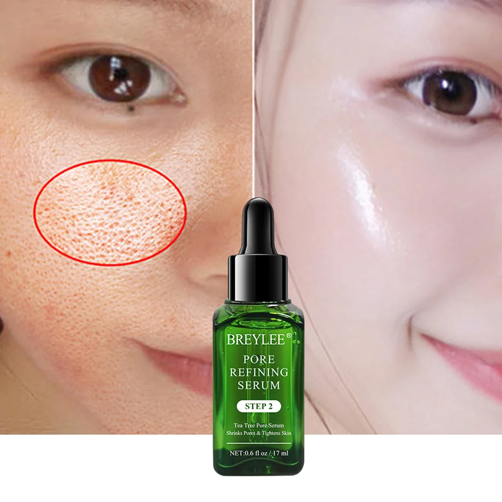 BREYLEE Shrink Pores Serum Pore Tightens Refining Moisturizing Essence Whitening Anti-aging Oil Control Facial Essence Skin Care