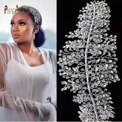 A424 Luxury Bridal Hairband Baroque Crystal Headdress for Women Tiara Prom Girl Wedding Hair Accessories Rhinestone Headband