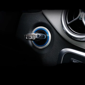 

Car styling Ignition Switch cover trim key Ring Hole Circle Stickers for Mercedes Benz C E Class GLA CLA GLC W205 W212 X253 C117