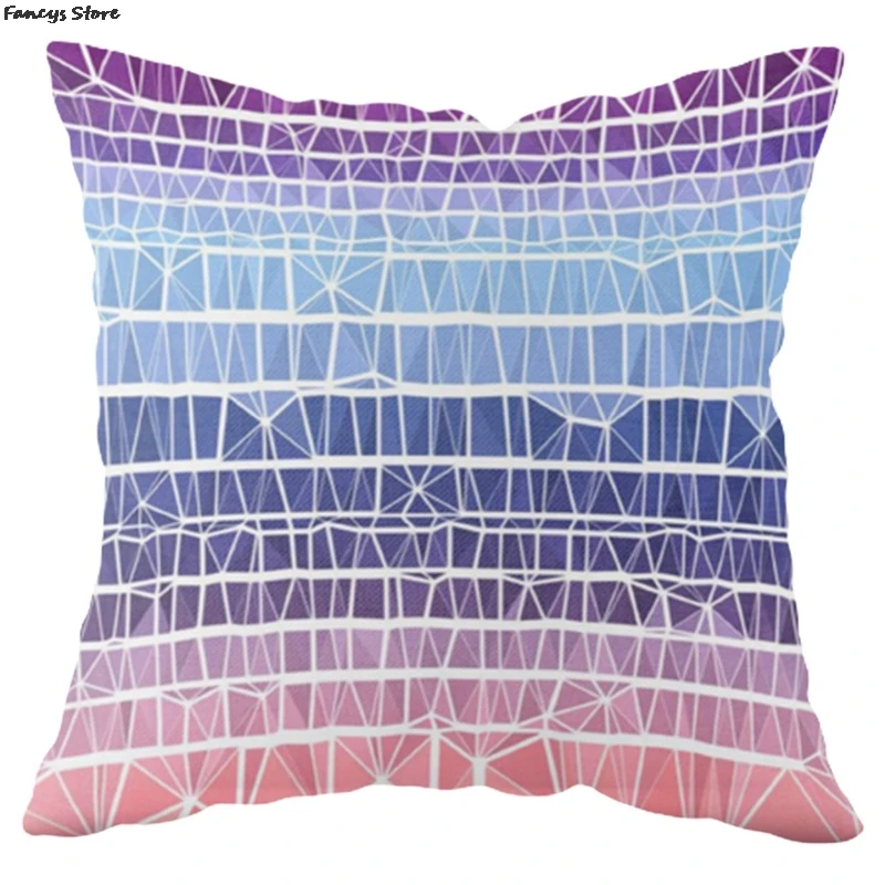 45*45 Simple Purple Single-sided Printing Pillowcase Sofa Car Decoration Family Pillow Cover Top Luxury Polyester Soft Ornament bee cushion Cushions