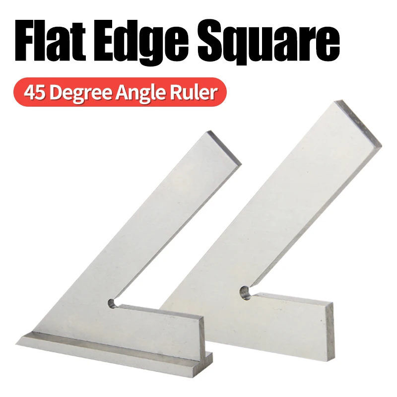 45 Degree Flat Edge Square Measuring Multi Angle Try Square Base Set Square Ruler Gauge Tool Squads Machinist Square With Base