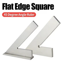 45 Degree Flat Edge Square Measuring Multi Angle Try Square Base Set Square Ruler Gauge Tool Squads Machinist Square With Base