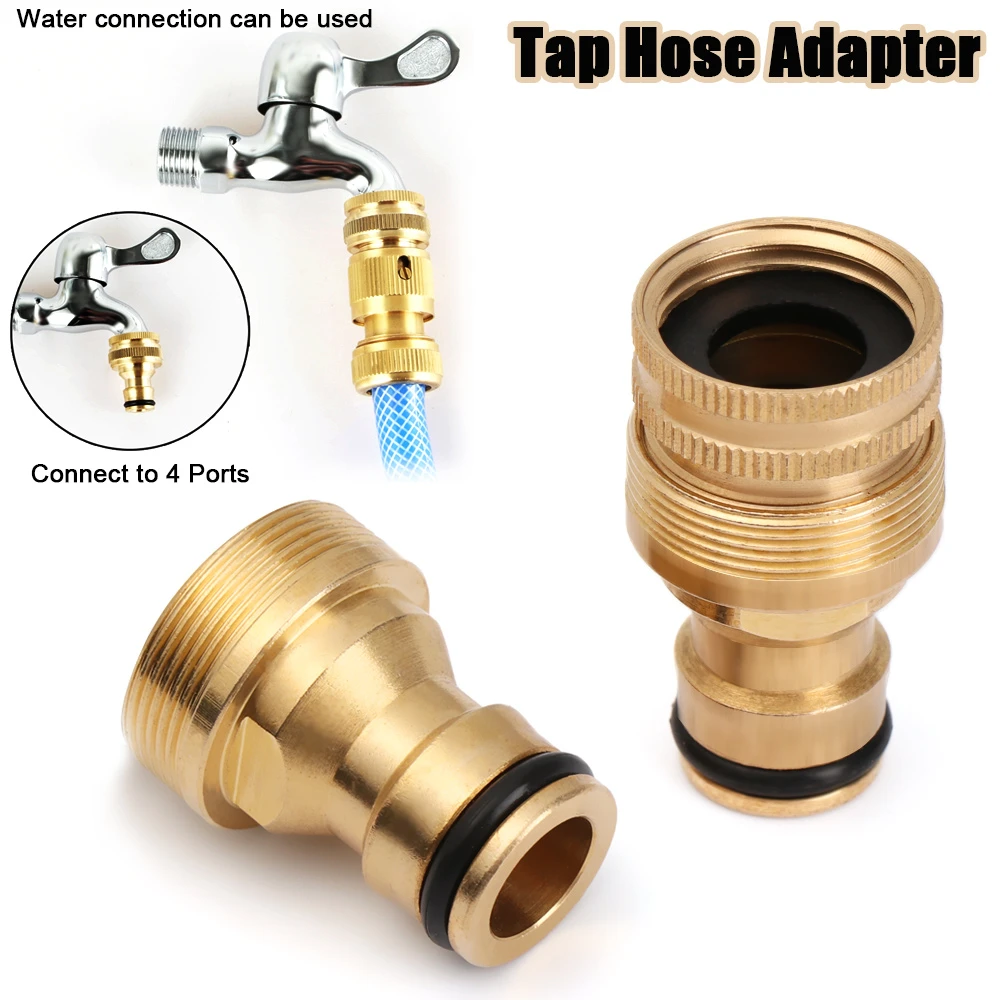 Brass Tap Connector Garden Hose Adapter Pipe Joiner Fitting Thread Linking Faucet Converter Universal Kitchen Sink Bathroom Basin Faucets Aliexpress