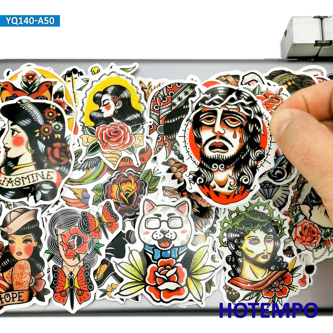 50pcs Old School Tattoo Art Graffiti Funny Sticker for Phone Laptop Luggage Guitar Skateboard Motorcycle Car Waterproof Stickers 50pcs Old School Tattoo Art Graffiti Funny Sticker for Phone Laptop Luggage Guitar Skateboard Motorcycle Car Waterproof Stickers