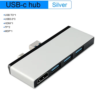 

Docking Station Converter HDMI 4K USB3.0*3/HDMI*1/TF*2 for Surface Pro 4/5/6 Laptop Accessories