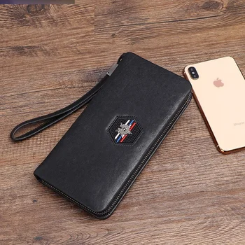 

Luxury Women&men leather Black Wallets designed Zipper Bag Coin Pocket Long Purse High Quality For men Card Holder Purse JW201