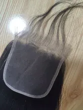 Hueso recto 13x4 cabello humano cierre Frontal de malla Natural brasileño suave cabello Remy 150% de densidad Pre arrancado Frontal SuperIcon