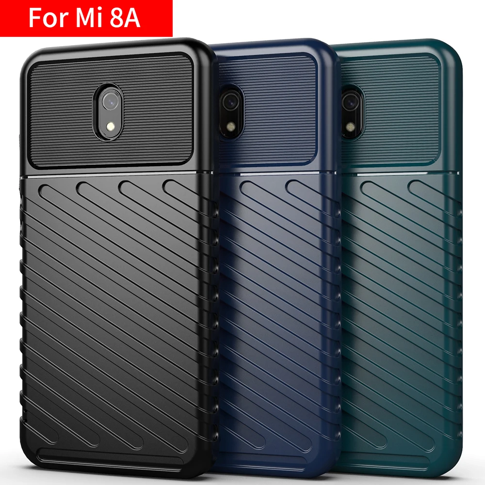 Чехол для Xiaomi Redmi 8 Чехол Мягкий ТПУ/углеродное волокно Лазерная крышка для Xiaomi Redmi 8A 8 A чехол Глобальный полный защитный бампер