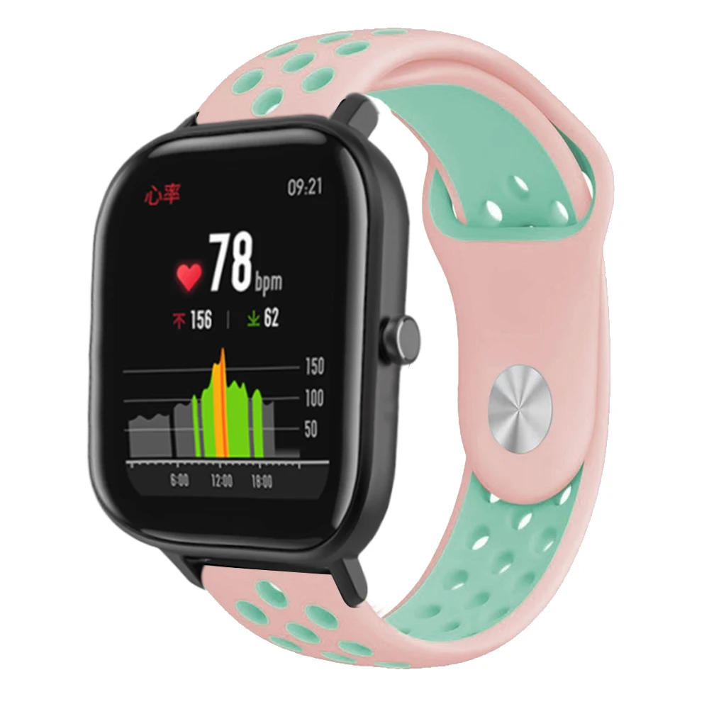 20 мм силиконовый ремешок для часов Ремешок Для Xiaomi Huami Amazfit GTS/Bip Lite браслет умный сменный браслет наручных часов браслет Correa