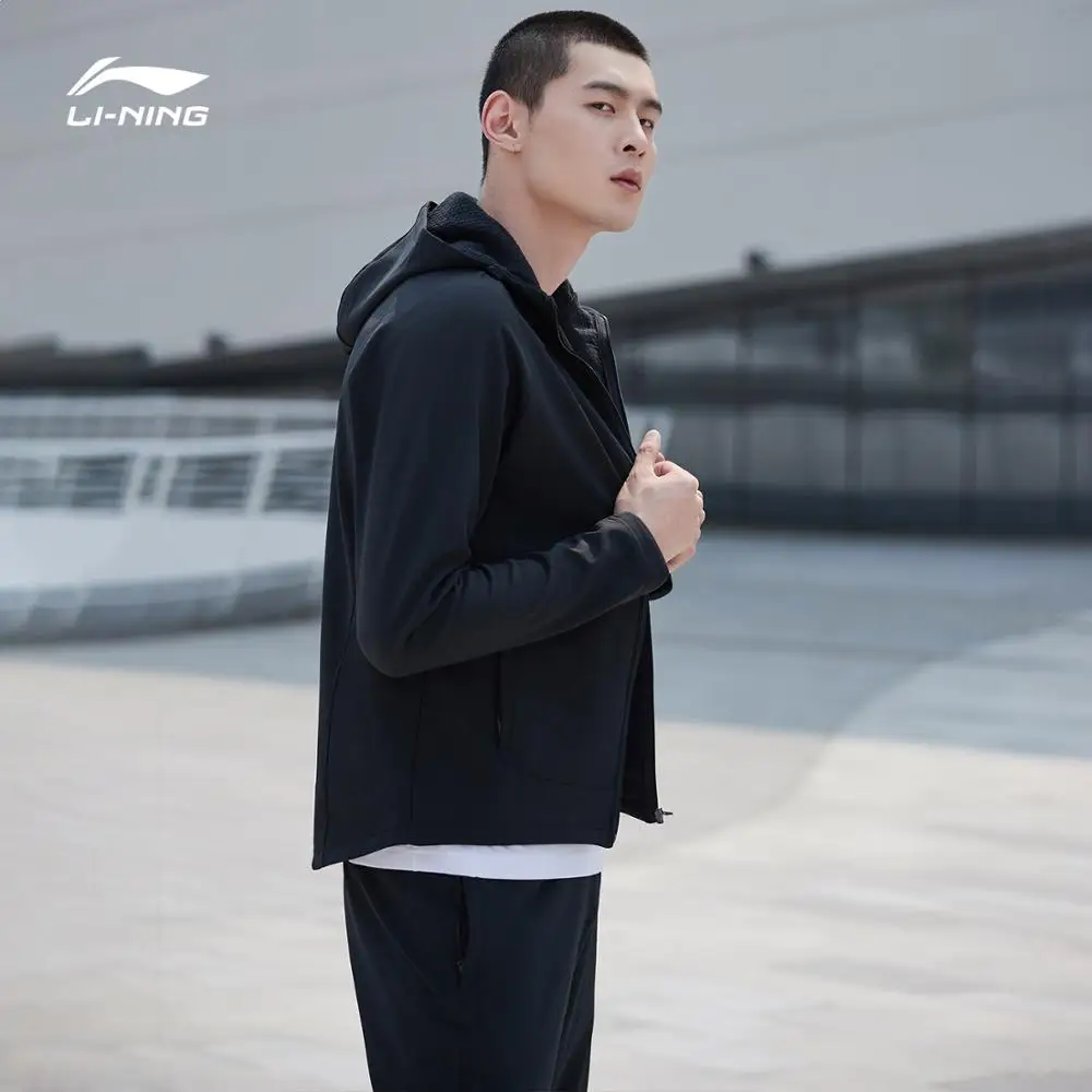 (Клиренс) Li Ning Мужская Беговая ветровка куртка теплый флисовый Тренч тонкая