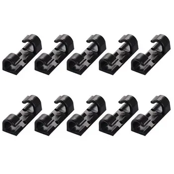 

20pcs Self Adhesive Wire Cable Management Organizer Office Desktop Workstation Clips Holder Data Telephone Line Winder Clamp