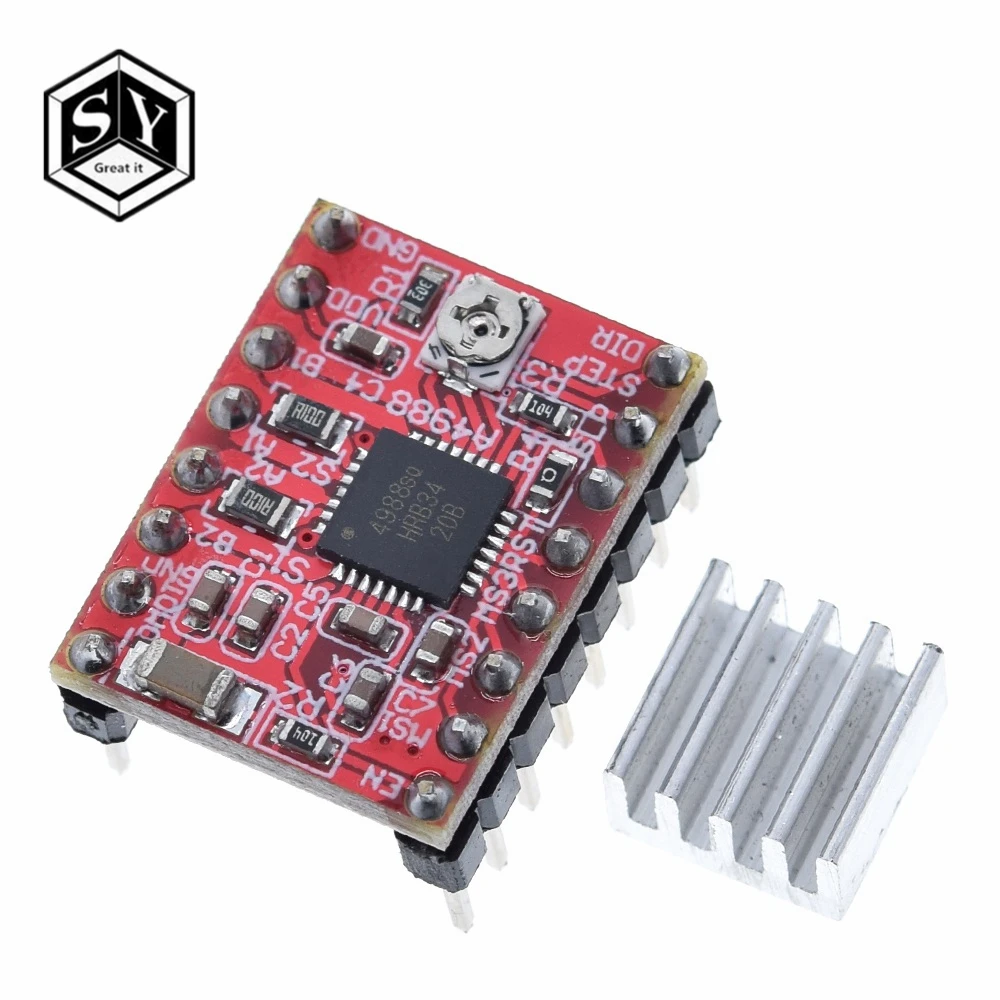 Запчасти для 3D принтера GREAT IT комплектующие Reprap pololu A4988 шаговый двигатель модуль