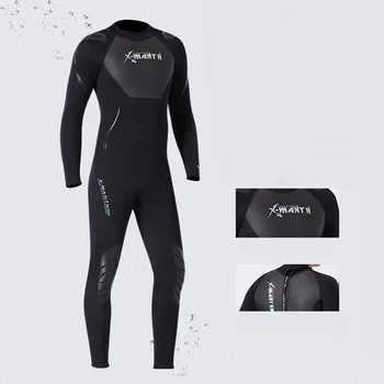 

New Men 3 Mm Neoprene Wetsuit High Elasticity Solid Color Stitching Surf Diving Suit Equipment Clothing Long Sleeved