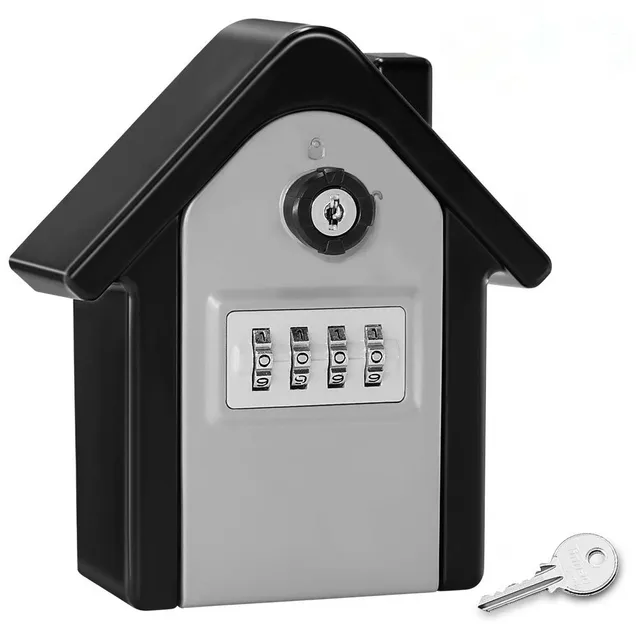4-digit Combination Code Key Unlock Anti-theft Storage Box Wall-mounted Large Key Safe_voghion.com