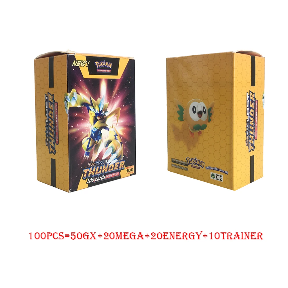 Takara Tomy карточки с покемонами TCG 100 шт. GX Мега тренажер энергетическая крышка флэш-карта Солнце Луна карта коллекционный Подарок детская игрушка