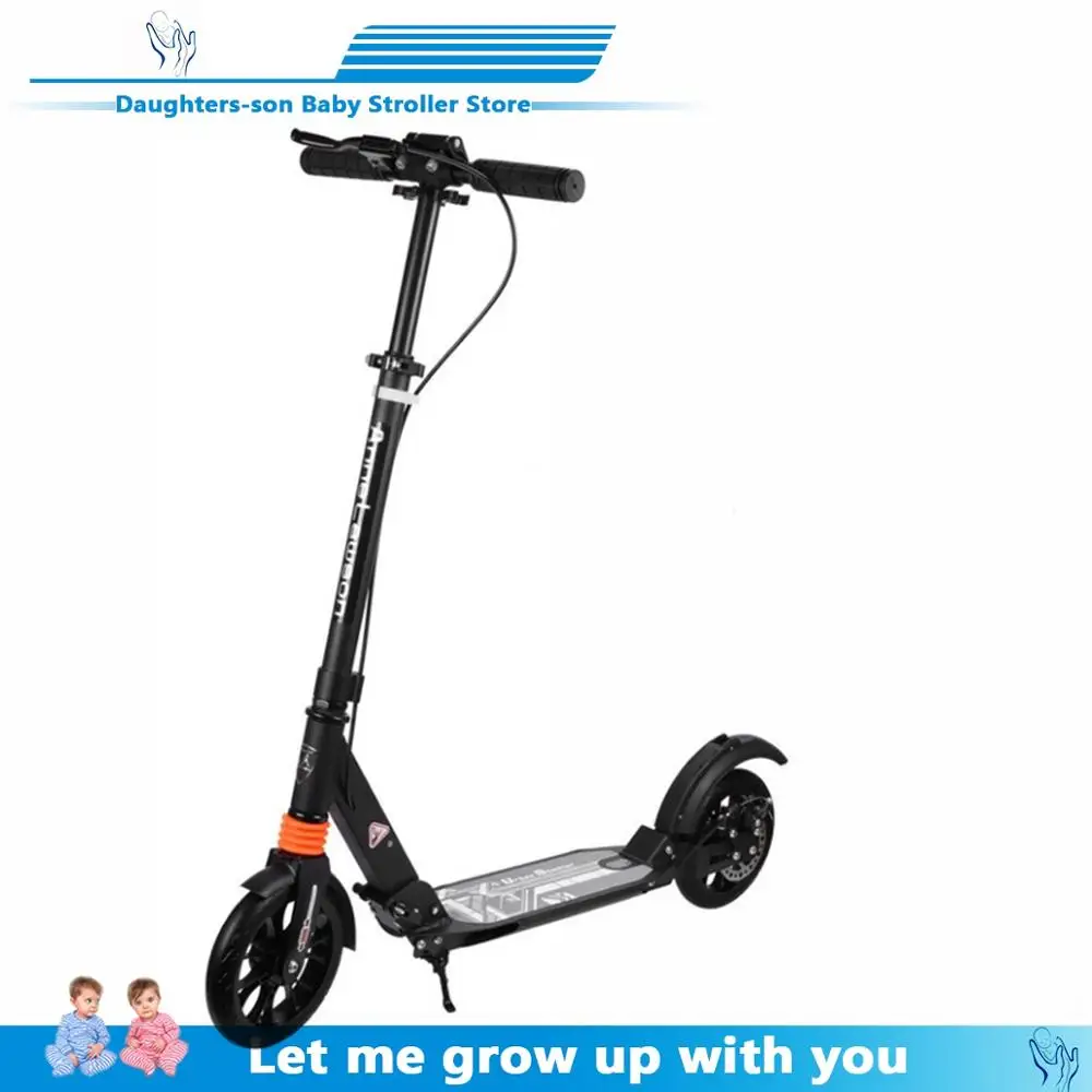 

adult children kick scooter foldable PU 2wheels bodybuilding all aluminum shock absorption urban campus transportation