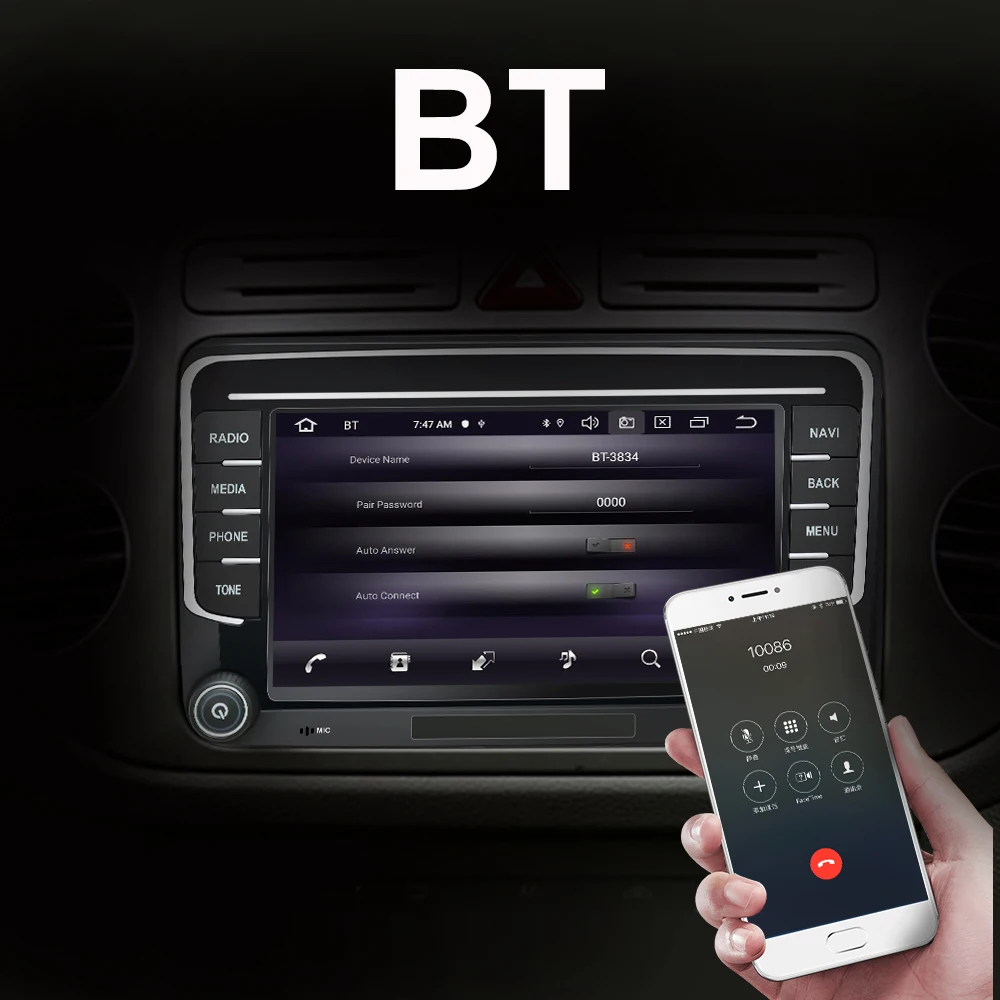 US $165.58 Eunavi 2 Din 7 Android Car Radio GPS For Volkswagen VW Passat Polo GOLF Touran Jetta Tiguan Magotan Seat Multimedia Audio DSP