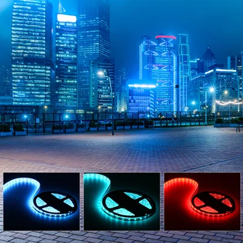 

RGB LED Light Strip Waterproof Rope Light Remote Control Tape Light with US Plug