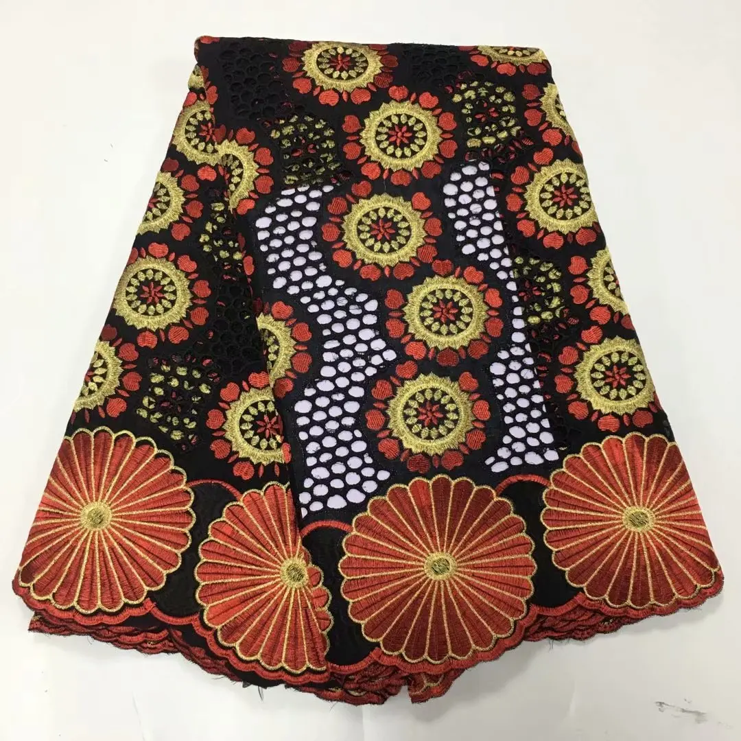 

African Lace Fabric Embroidery 100% Cotton High Quality Nigerian Swiss Voile Lace In Switzerland Dubai Style Sew AM47762