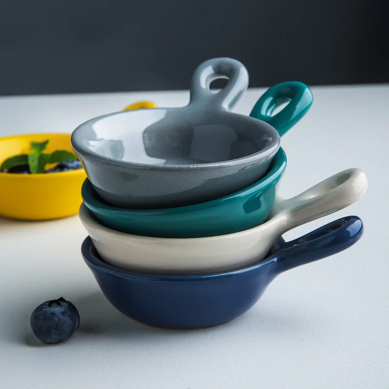 Sauce dishes Solid color ceramic sauce dish condimentos bowlGravy
