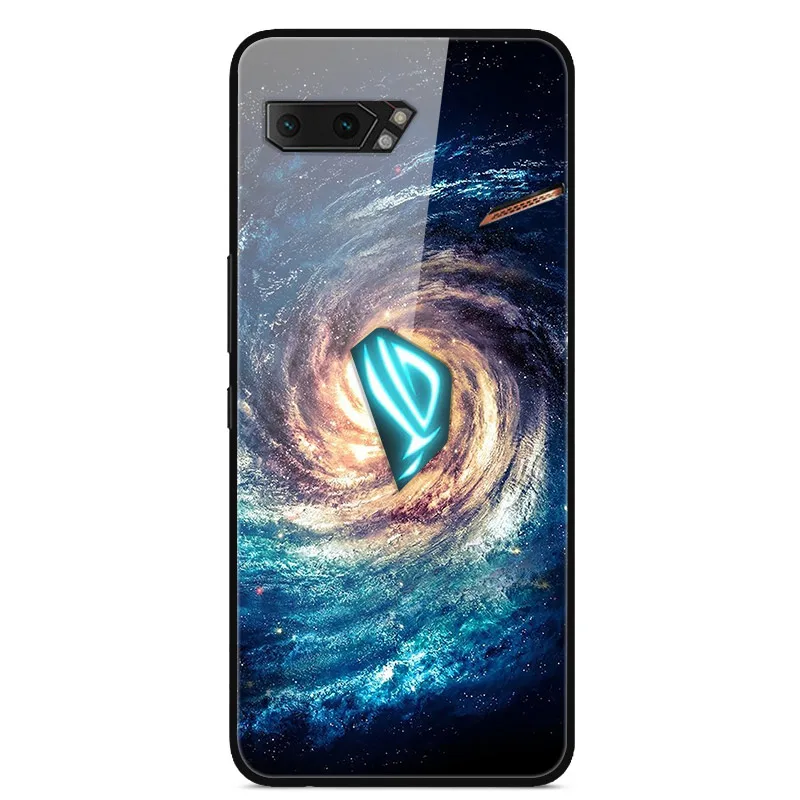 Для Asus ROG Phone II ZS660KL чехол 6,59 ''стеклянная жесткая задняя крышка для ROG Phone 2 ZS660KL чехол для телефона s бампер игровой телефон 2 - Цвет: 27