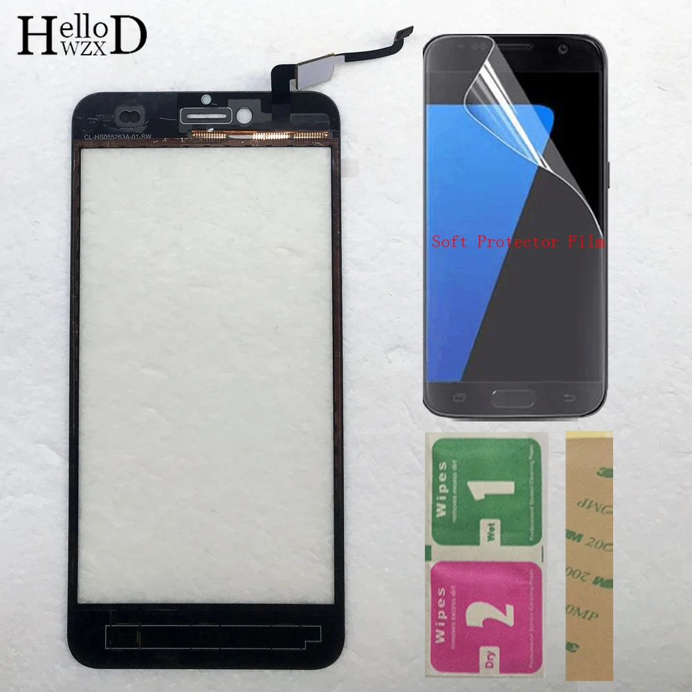 Телефон Сенсорный экран для Azumi A55GL сенсорный Панель Digitizer Замена 3M Стикеры защитная пленка