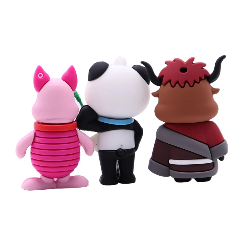 cartoon pig cattle panda 128gb usb flash drive 64gb pendrive 32gb pen drive 16gb memory stick 8gb pen drive high quality usb