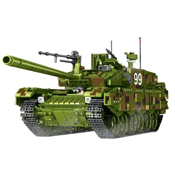 

1339Pcs WW2 Swat Chinese Main Battle Tank Weapons Model Small Particle Building Blocks Educational Toy Set
