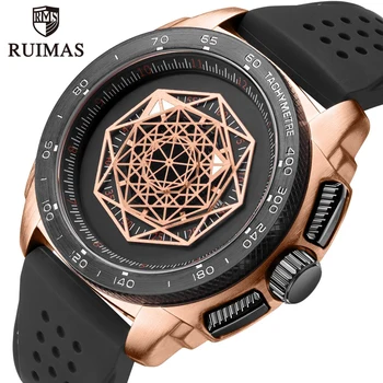 

Men Watch RUIMAS Top Brand Fashion Luxury Business Wristwatch Mens Silicone Waterproof Quartz Date Watches Relogio Masculino