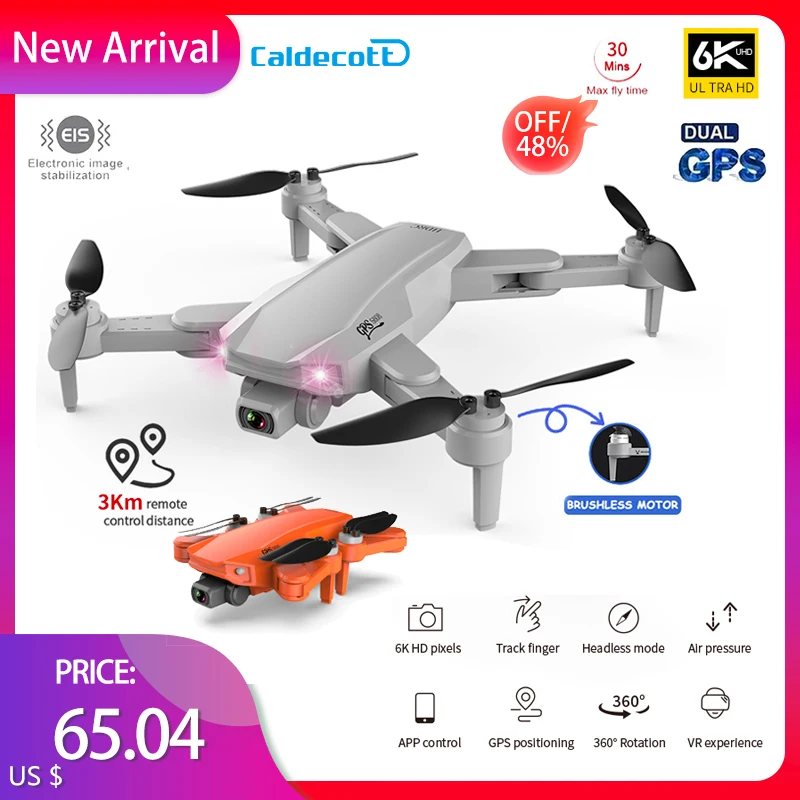Toys & Hobbies Remote Control Toys S608 Gps Drone 6k Dual Hd Camera
