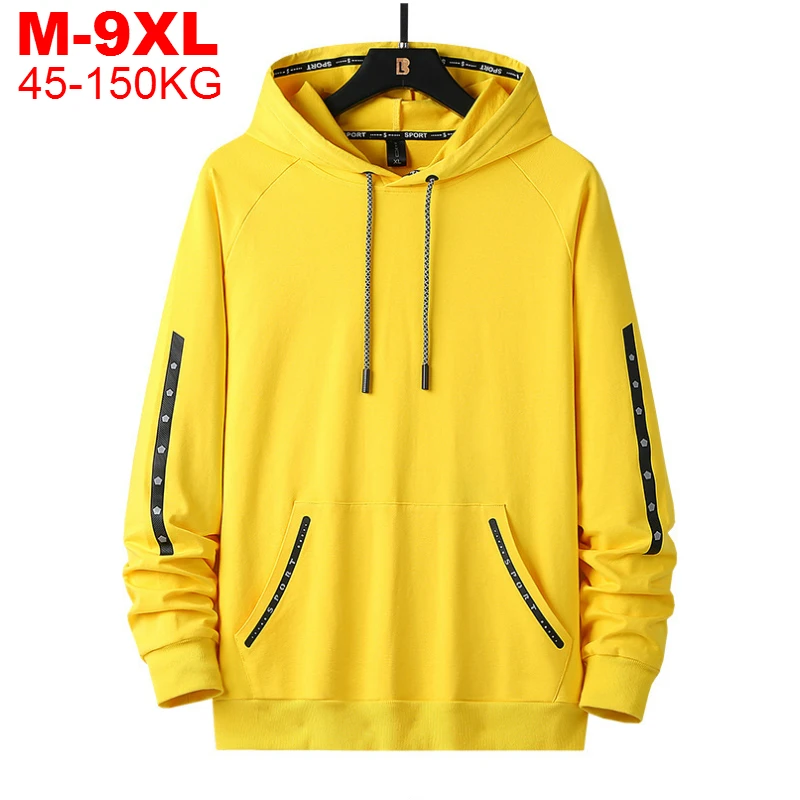 Oversized Hoodie Sweatshirt Tracksuit 150kg Big-Size 9xl Pullover Mens Casual Hip-Hop