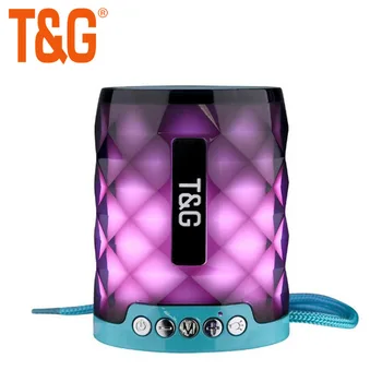 

Mini Bluetooth speaker wireless sound box portable column Music led colorful light boombox hands free AUX USB FM radio Subwoofer