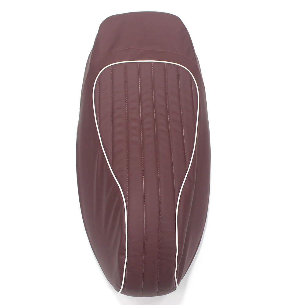 Pokhaomin Sitzbezug aus schwarzem/rotem Sattelleder für Vespa GTS 300 GTS 125 150 250 300 – Detail 3