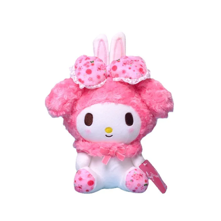 Kawaii Bowknot My Melody Kitty Little Sheep Doll Plush Doll Toy Kit's Gift 28cm 