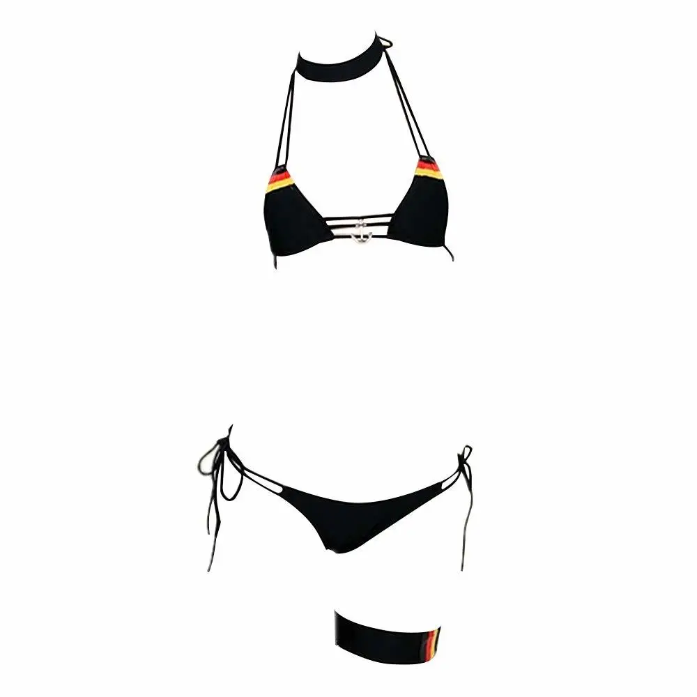 

Womens Japanese Anime Bikini Set Lolita Cosplay Swimsuit Two Piece Halter Swimsuit Women Swim Suit Top Swim Wear 2019