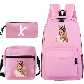 

Ariana Grande Backpack 3pcs Set Boys Girls Bookbag Teens School Bag With Pen Bag Shoulder Bag Students Back to School Rucksack