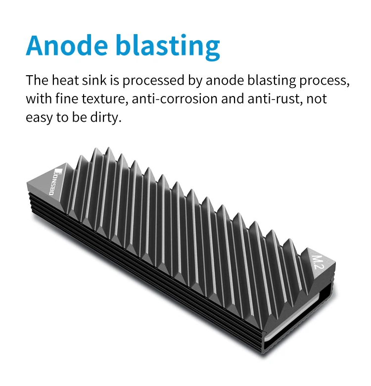 M.2 2280 Solid State Hard Disk Aluminum Heatsink with Thermal Pad for m2 Desktop