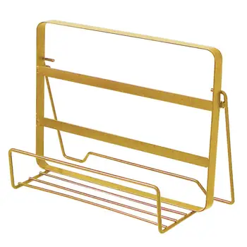 

Innovative Simple Wrought Iron Desktop Book Display Stand Photo Frame Bracket File Finishing Magazine Rack Office Supplies #B