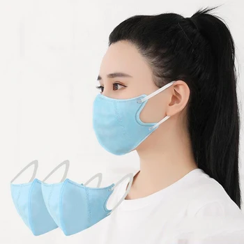 

5PCS Three-dimensional Solid Color Dust Mask Anti-Fog Fashion Breathable PM2.5 Dust Proof Mouth Mask For Women Men