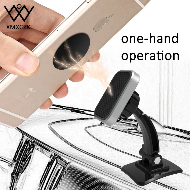 XMXCZKJ Car Mobile Phone Magnetic Holder For Iphone 11 8 7 Samsung S8 Dashboard Mount Strong Magnet Universal Stand | Мобильные