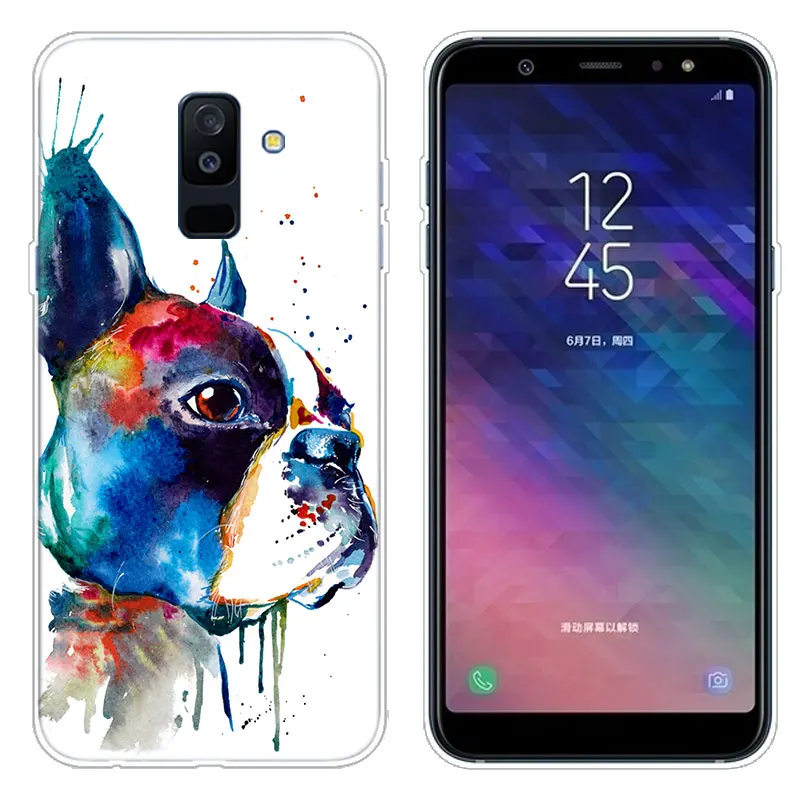 Французский Собака породы бульдог Мопс мягкий чехол для samsung Galaxy A90 A80 A70 A60 A50 A40 A30 A10 A20E A2CORE A9 A7 A8 A6 плюс A5
