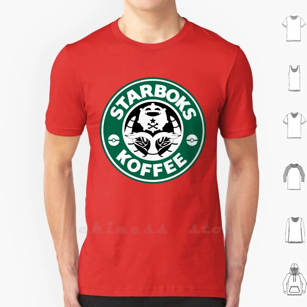 Starboks Koffee T Shirt 6Xl Cotton Cool Tee Coffee Starboks Koffee Pocket Monsters Master Team Rocket Grunt James John