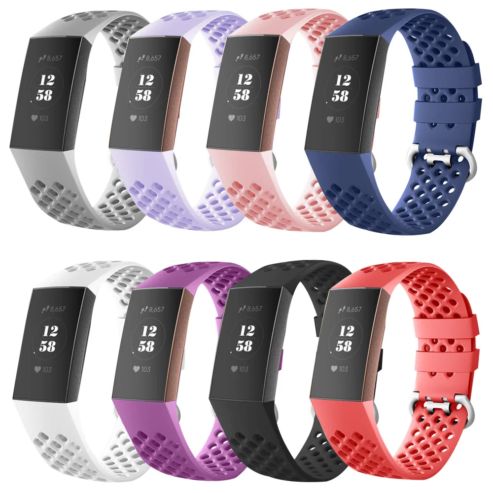 Для Fitbit Charge 3 полосы сменный силиконовый ремешок спортивный браслет с воздушным